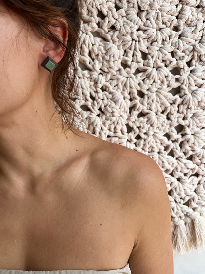 silver locket earring