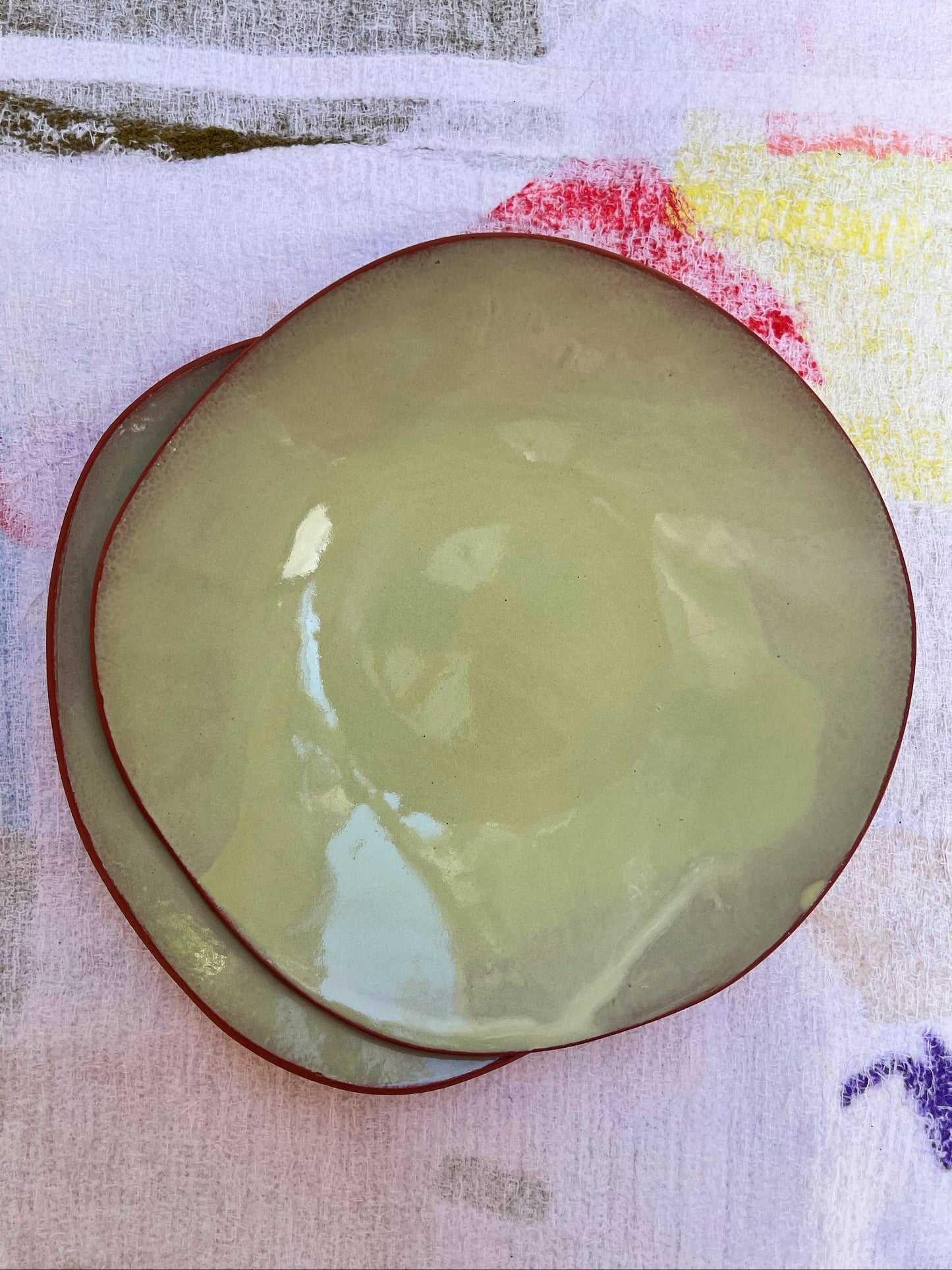 duo de pratinhos rasos avocado