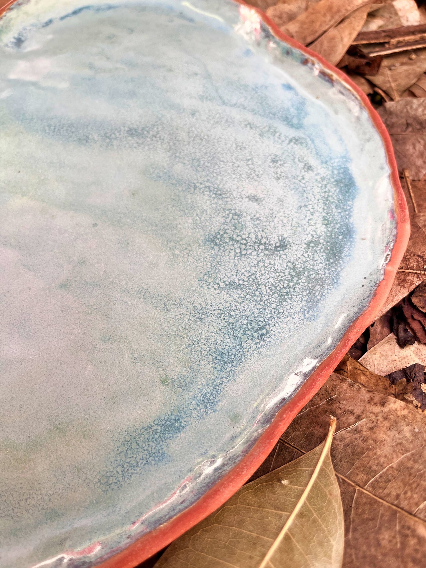 cerâmica decorativa turquesa