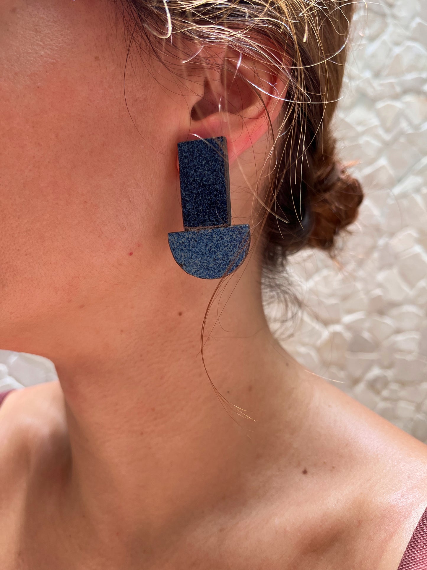 silver earring walk with faith