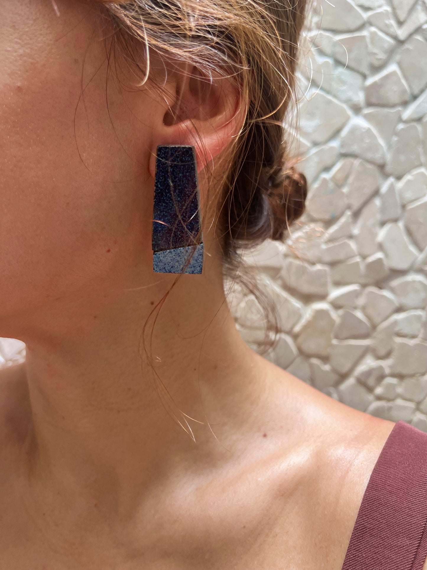 silver telegram earring