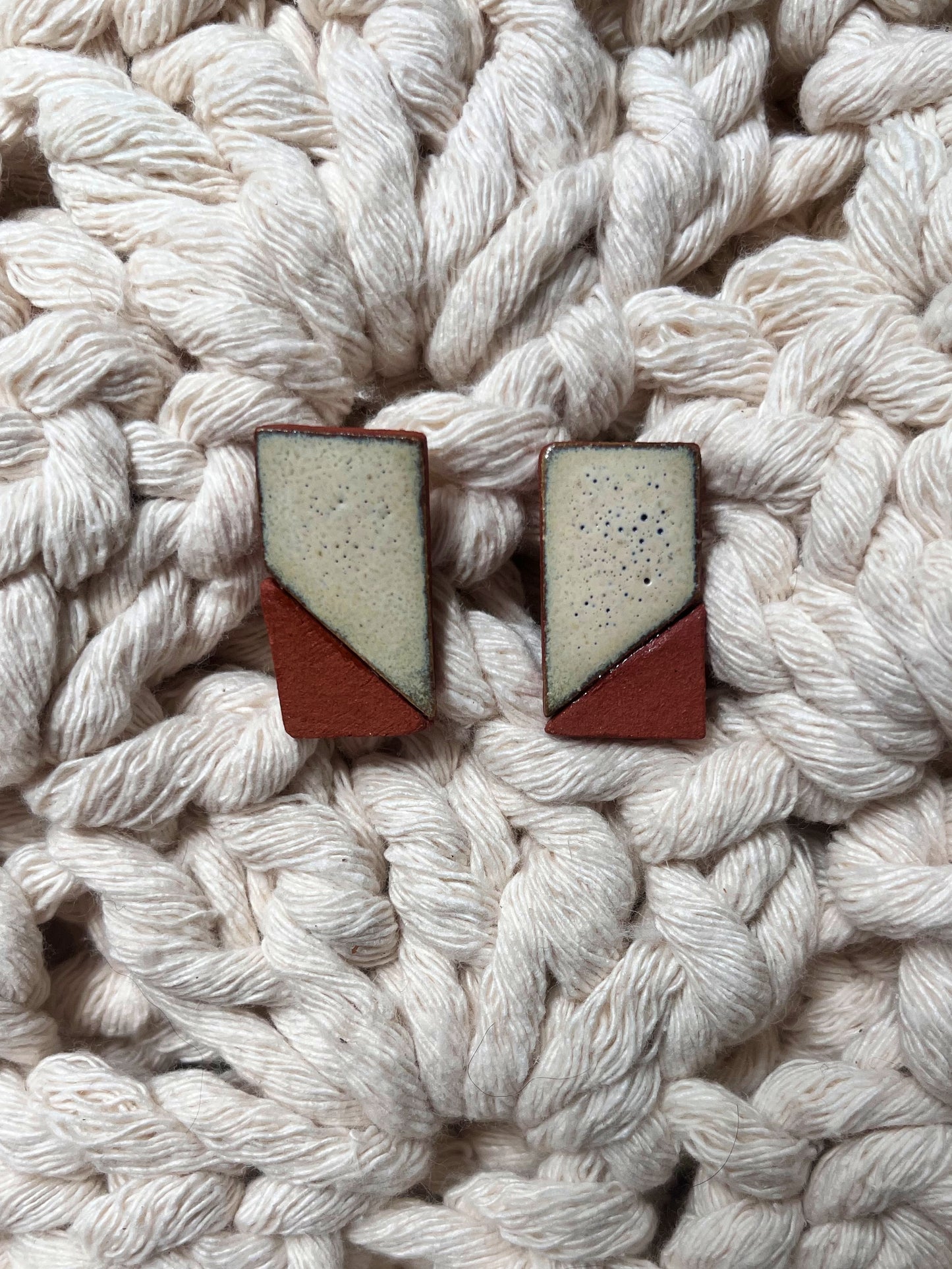 convex silver earring