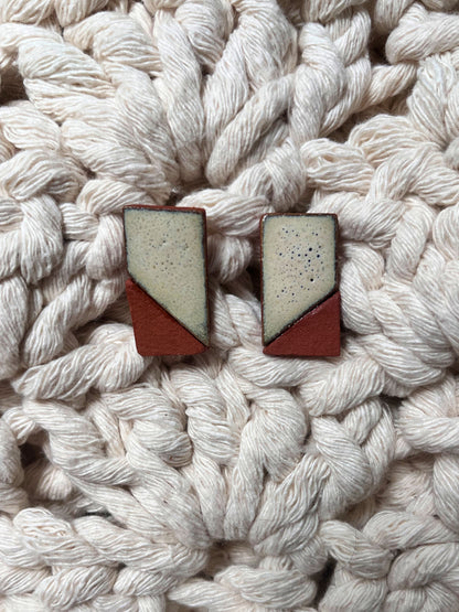 convex silver earring