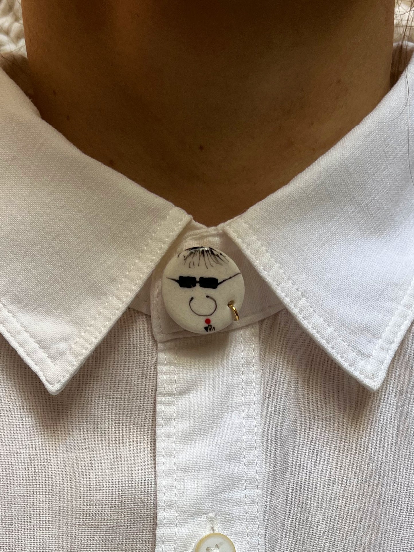 capa de botão em cerâmica eu sei que vou te amar