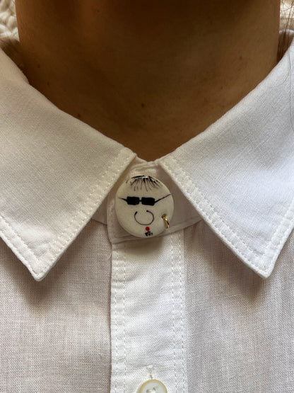 capa de botão em cerâmica eu sei que vou te amar